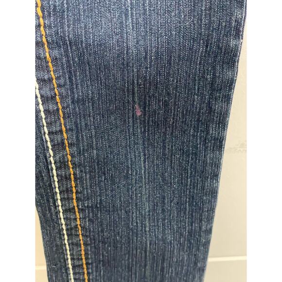 Vigold Skinny Jeans Whiskered Low Rise Buttoned Flap Back Pockets Blue Size 26 - Picture 12 of 12